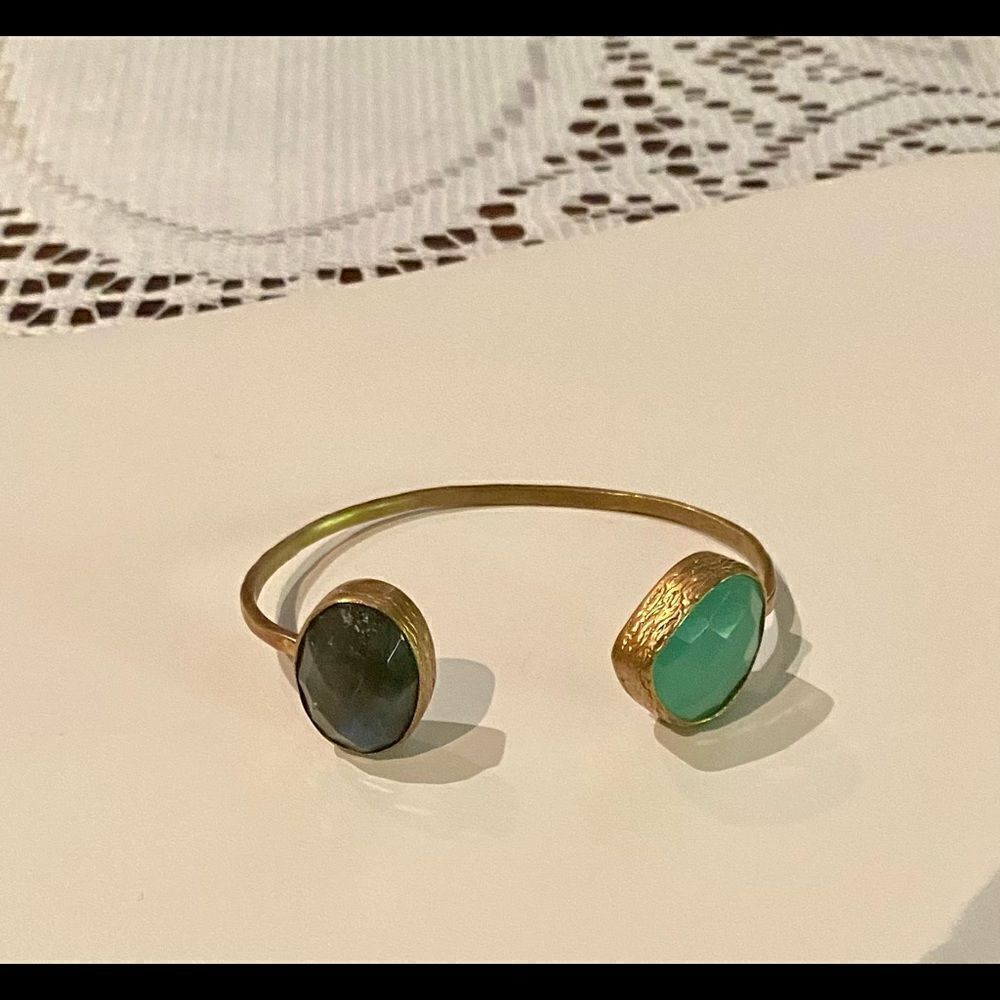 VINTAGE double gemstone bangle